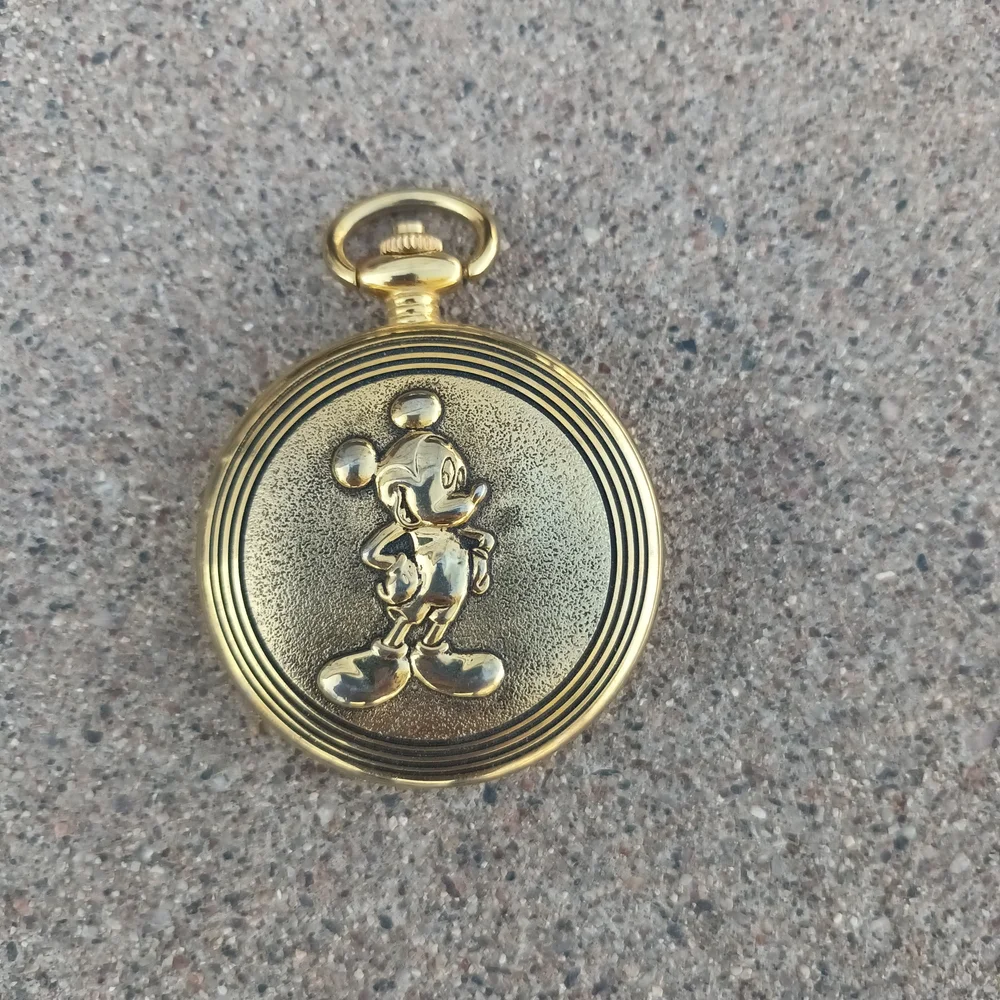 Gold Mickey Mouse Pocket Watch - Picture 4 of 6